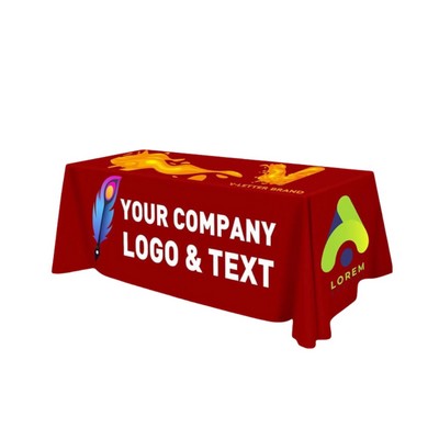 6' Full Color Flat 4 sided Tablecloth