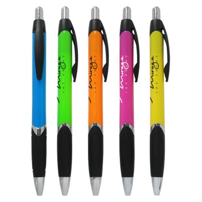 Union Printed - Tropical Colored Vegas Clicker Pens with 1-Color Logo