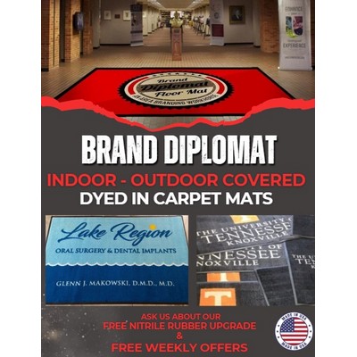 Brand Diplomat Custom Branded Logo Rug - 2' X 4'
